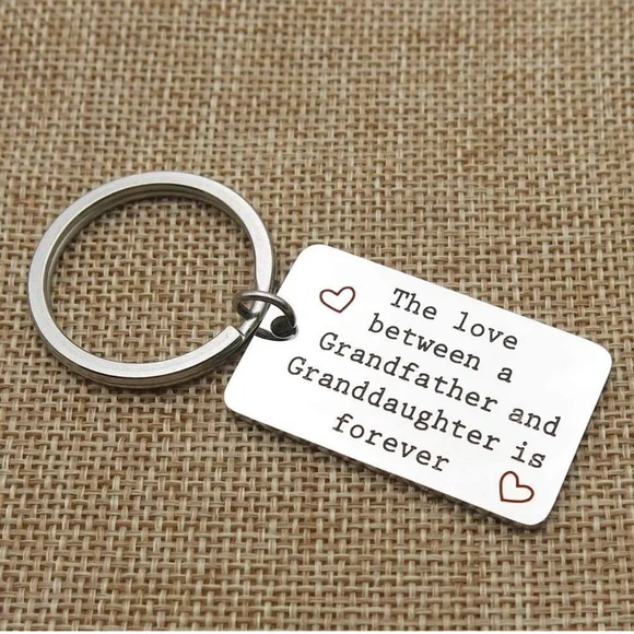 Grandpa Gift from Granddaughter - Stainless Steel Keychain Jewelry - Picture 4 of 7